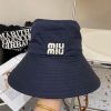 【お洒落☆シンプル】ミュウミュウ バケットハット コピー 刺繍ロゴ ドリル myz78253 - 画像 (5)