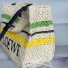ロエベ ロゴ入ストライプ♪ラフィア*トートバッグ 偽物 low59938 - 画像 (6)