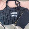 稀少ミュウミュウ Crochet handbag クロッシェハンドバッグ 偽物 mym09561 - 画像 (4)
