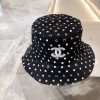 最新でオシャレ シャネル バケットハット N級品 ドット 水玉 sha48302