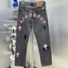 超希少！クロムハーツ クロスパッチ コピーウォッシュドデニムパンツ Kuk04983 - 画像 (2)