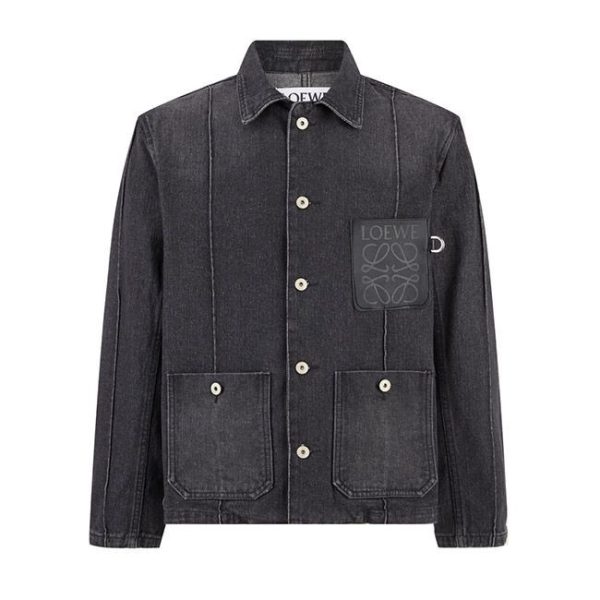 確保済み ロエベ Anagram Work wear ロゴ デニム ジャケット コピー商品 lom50016 - 画像 (3)