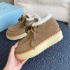 売上総額１位！【もこもこ】プラダ n級品 スエード シアリング チャッカブーツ 厚底 puz93269 - 画像 (2)