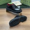 激安価格！完全必至 グッチ ウェブ メンズ レースアップシューズ 偽物 gum82512 - 画像 (9)