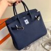 ご褒美に★エルメス バーキン25/30/35 コピー ブルーニュイ トゴ ハンドバッグ シルバー金具 erz03204 - 画像 (2)