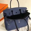 ご褒美に★エルメス バーキン25/30/35 コピー ブルーニュイ トゴ ハンドバッグ シルバー金具 erz03204 - 画像 (9)