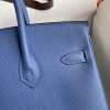 エルメス バーキン25 コピー ブルーサフィール トゴ ハンドバッグ シルバー金具 erm85512 - 画像 (4)