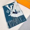 送料無料ルイヴィトン LV スマッシュ スカーフ ロゴ ウール M マフラー 贋物 M79393 - 画像 (3)