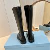 秋冬大セール プラダ n級品 ブラッシュドレザーx Re-Nylon ブーツ puo59858 - 画像 (4)