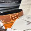 エルメス 偽物 ベルトバックル 《トゥナイト・カラー》 & レザーベルト（キット）黒 / ゴールド 38mm err86589 - 画像 (2)
