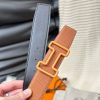 エルメス 偽物 ベルトバックル 《トゥナイト・カラー》 & レザーベルト（キット）黒 / ゴールド 38mm err86589 - 画像 (5)