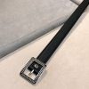 ブティック♪クロムハーツ 偽物 クロステイルモチーフバックルレザーベルト Kuw66065 - 画像 (2)