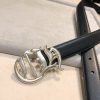 セレブ多数愛用クロムハーツ パロディ クロステイルモチーフバックルレザーベルト Kub55346 - 画像 (6)