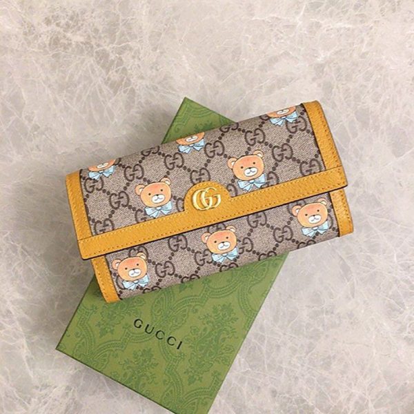 ☆グッチ☆ EXO-KAI コラボ ベアプリント長財布偽物 660509 2YSAG 8695 - 画像 (7)