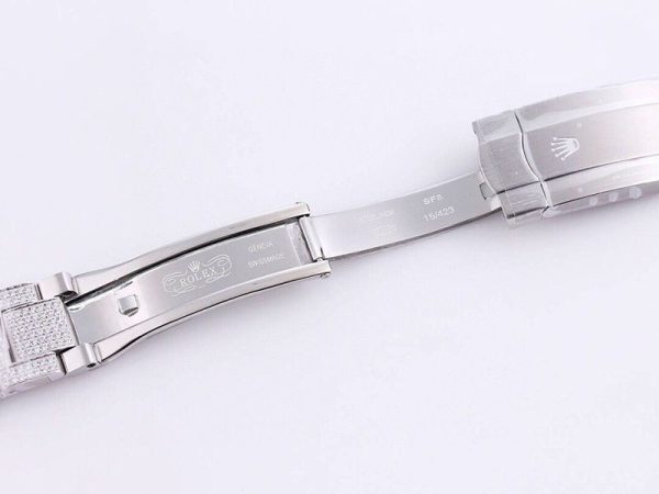 【限定カラー】 ロレックス 腕時計 スーパーコピー オイスターパーペチュアル  41 ブラック 全面ダイヤ メンズ rol79580 - 画像 (8)