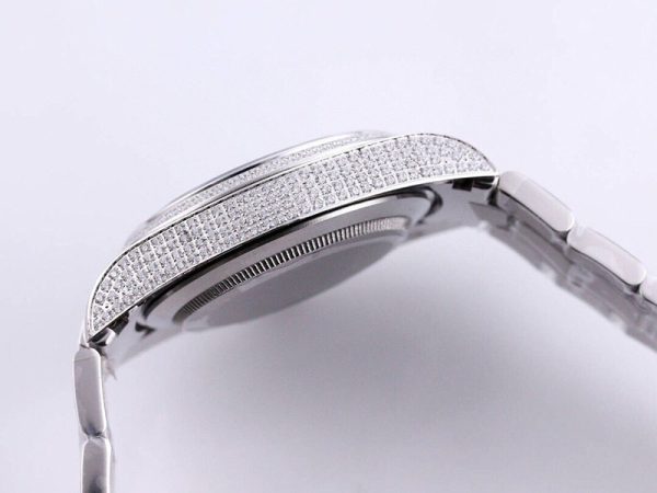 【限定カラー】 ロレックス 時計 スーパーコピー オイスターパーペチュアル 41  オレンジ系 全面ダイヤ メンズ roz15094 - 画像 (6)
