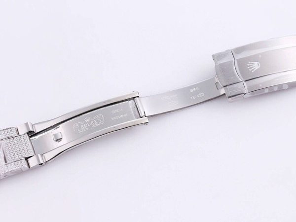【限定カラー】 ロレックス 時計 スーパーコピー オイスターパーペチュアル 41  オレンジ系 全面ダイヤ メンズ roz15094 - 画像 (8)