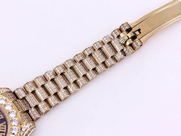 人気No1 ロレックス コピー 腕時計 デイトジャスト 41mm  パープル メンズ 全面ダイヤ  roq92710 - 画像 (7)
