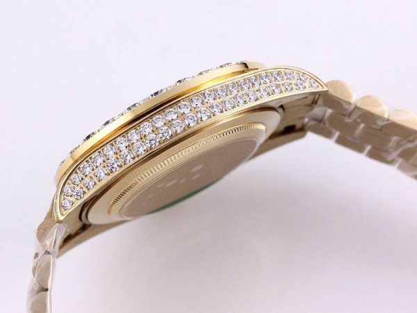関税負担なしロレックス  時計 コピー デイトジャスト 41mm メンズ レッド 全面ダイヤド  roe47613 - 画像 (6)