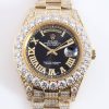 完売必至 ロレックス 39MM メンズ ブラック 全面ダイヤ デイデイト roo42615 - 画像 (4)