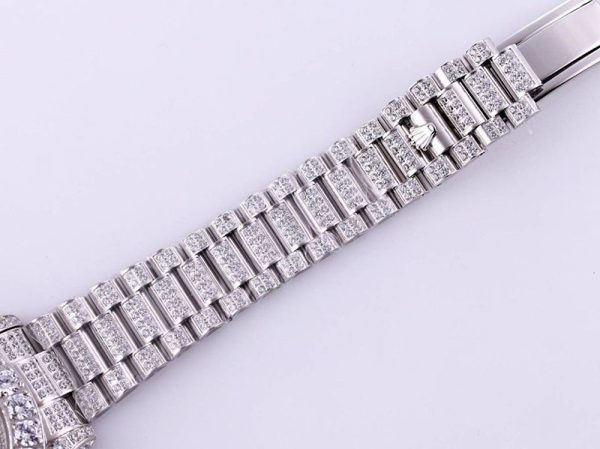 完売必至 ロレックス 時計 コピー デイデイト 39MM メンズ シルバー 全面ダイヤ  roj83110 - 画像 (7)
