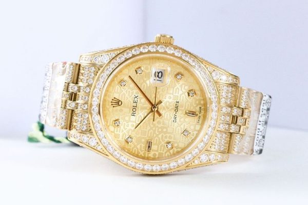 ロレックス コピー 腕時計 デイトジャスト 41MM シャンパンダイヤモンドベゼル 18K roj46509 - 画像 (2)