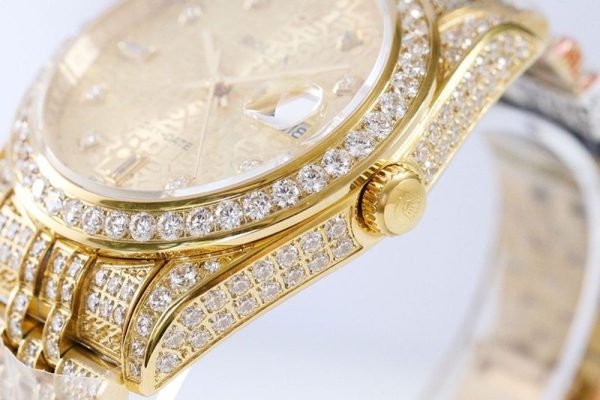 ロレックス コピー 腕時計 デイトジャスト 41MM シャンパンダイヤモンドベゼル 18K roj46509 - 画像 (7)