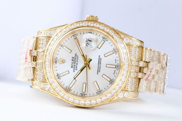 人気No1 ロレックス スーパーコピー 時計 デイトジャスト 41MM ホワイト ダイヤモンドベゼル 18K  roo38140 - 画像 (2)