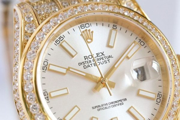 人気No1 ロレックス スーパーコピー 時計 デイトジャスト 41MM ホワイト ダイヤモンドベゼル 18K  roo38140 - 画像 (4)