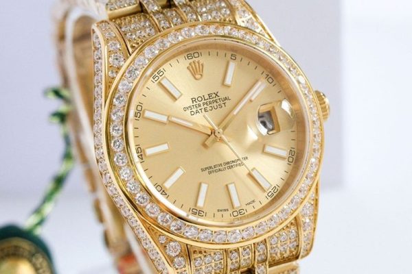 春もの新作 ロレックス 時計 スーパーコピー デイトジャスト 41MM シャンパン ダイヤモンドベゼル 18K roz21973 - 画像 (3)