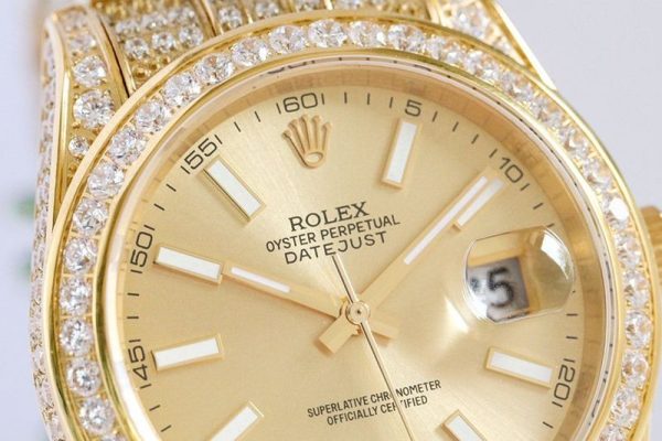 春もの新作 ロレックス 時計 スーパーコピー デイトジャスト 41MM シャンパン ダイヤモンドベゼル 18K roz21973 - 画像 (4)