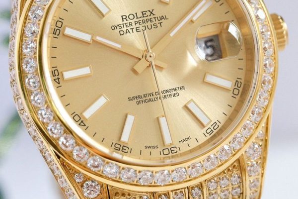 春もの新作 ロレックス 時計 スーパーコピー デイトジャスト 41MM シャンパン ダイヤモンドベゼル 18K roz21973 - 画像 (5)