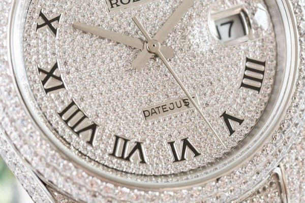 【日本未発売】ロレックス コピー 腕時計 デイトジャスト 41MM エナメル ダイヤモンドベゼル 18K rov79679 - 画像 (5)