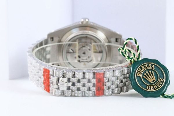 【日本未発売】ロレックス コピー 腕時計 デイトジャスト 41MM エナメル ダイヤモンドベゼル 18K rov79679 - 画像 (9)