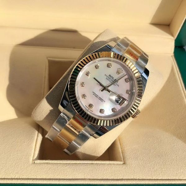 セール新作 ロレックス 腕時計 コピー デイトジャスト 41MM ホワイト ダイヤモンドベゼル 18K ron85199 - 画像 (3)