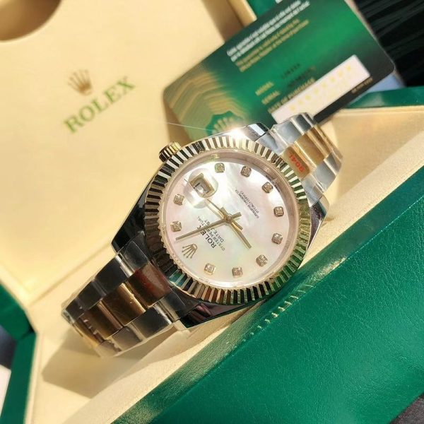セール新作 ロレックス 腕時計 コピー デイトジャスト 41MM ホワイト ダイヤモンドベゼル 18K ron85199 - 画像 (4)