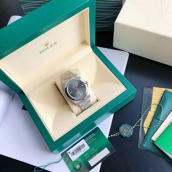 一目惚れ♪ ロレックス 時計 偽物 オイスターパーペチュアル 41mm ダークロジウム メンズ roj96370 - 画像 (7)