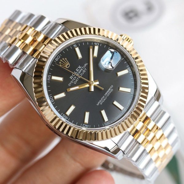 可愛い ロレックス 腕時計 コピー デイトジャスト 41mm ブラック メンズ 126333 - 画像 (2)