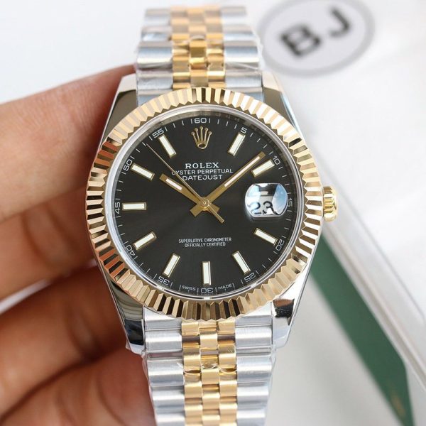 可愛い ロレックス 腕時計 コピー デイトジャスト 41mm ブラック メンズ 126333 - 画像 (6)