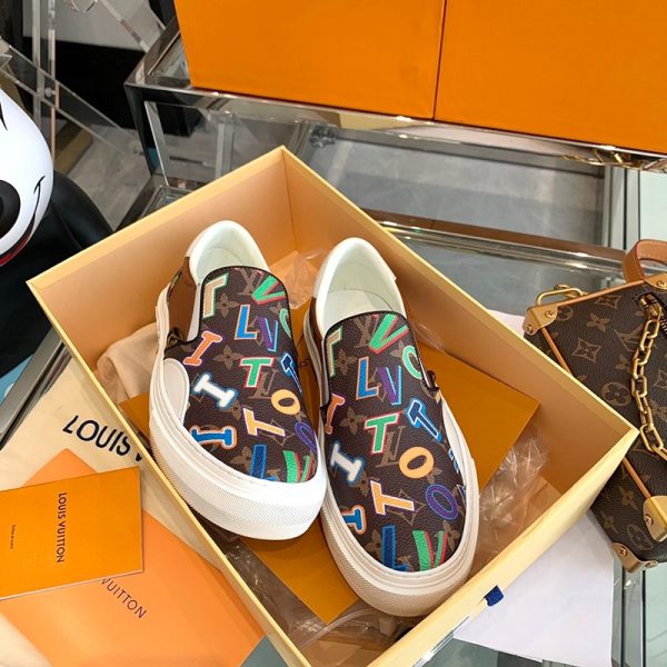 目を惹くカラー ルイヴィトン スニーカー コピー☆LV x NBA コラボ☆LVオリ・ライン vup99810 - 画像 (4)
