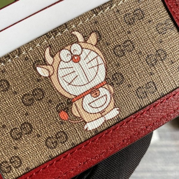 希少色 ドラえもん×グッチ コピー プリントGG パスケース 牛柄 カード入 guq40853 - 画像 (7)