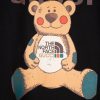 送料込 グッチ×ノースフェイス テディベア コピー コラボ★スペシャルロゴTシャツ Nov74493 - 画像 (6)