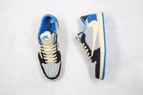 可愛いナイキ × トラビススコット 偽物 エアジョーダン 1 レトロ ロー Flyknit DM7866141 - 画像 (2)