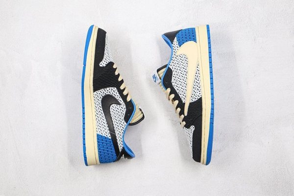 可愛いナイキ × トラビススコット 偽物 エアジョーダン 1 レトロ ロー Flyknit DM7866141 - 画像 (4)