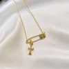 【限定カラー】【クロムハーツ ネックレス コピー】CHクロス 22K セーフティピン ゴールド Kub13317 - 画像 (4)
