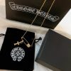 【限定カラー】【クロムハーツ ネックレス コピー】CHクロス 22K セーフティピン ゴールド Kub13317 - 画像 (6)