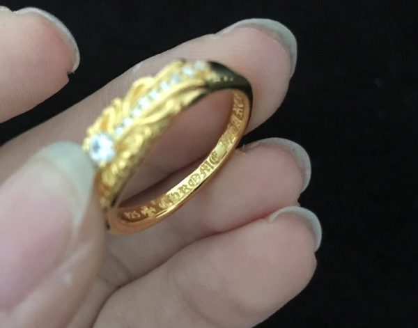 定番クロムハーツ フローラル 22kGold ダイアモンド ゴールド リング 偽物 コピー Kue61439 - 画像 (4)