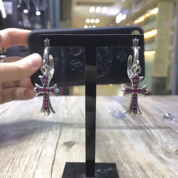 【日本未発売】クロムハーツ ピアス 偽物 タイニー CHクロス フープ イアリング Kux18727 - 画像 (5)