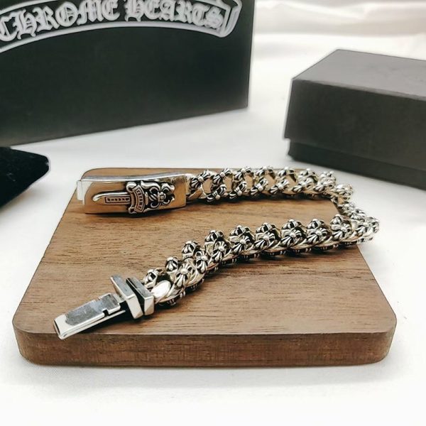 日本未入荷 クロムハーツ 偽物 ダガー＆ファンシー IDブレス Kud06200 - 画像 (7)