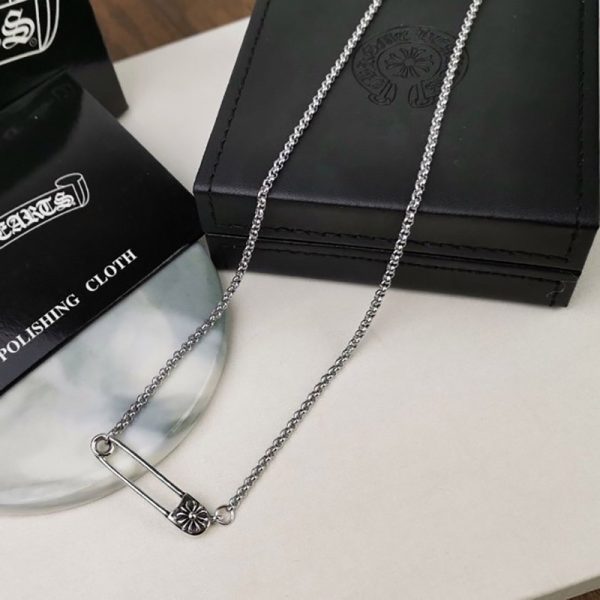 《大人気》クロムハーツ 安全ピン ネックレス コピー CH プラス Safety Pin 41cm Kur96573 - 画像 (7)